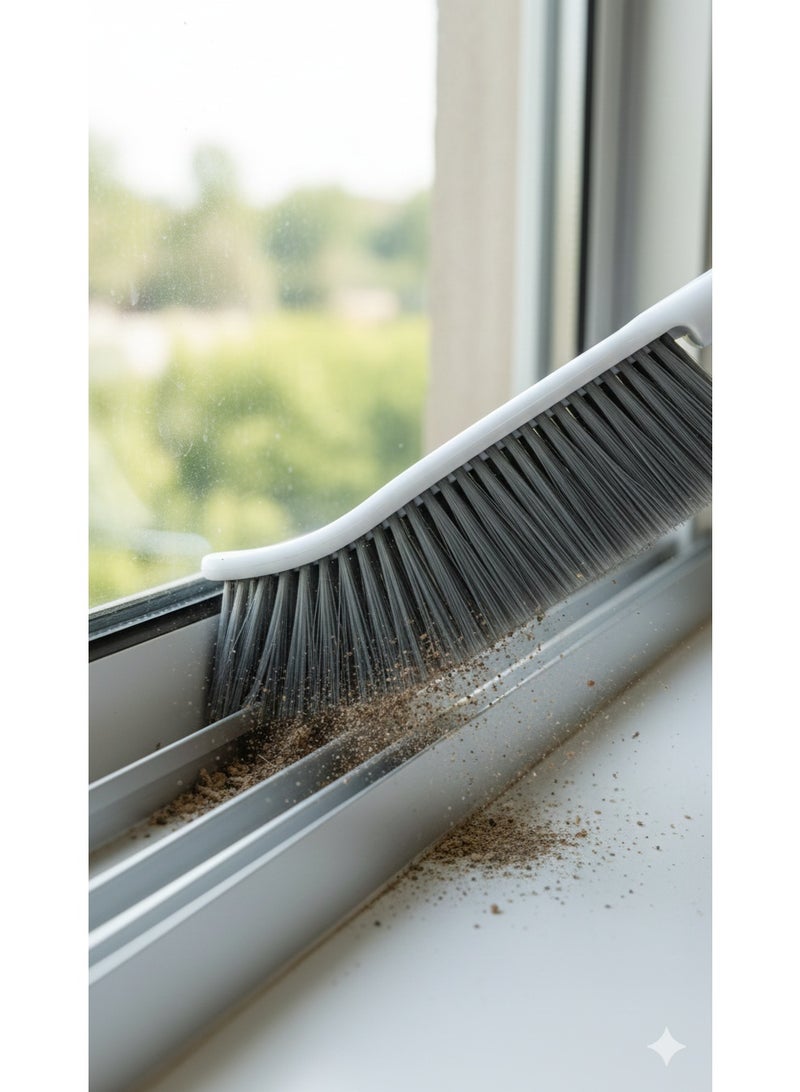 Multi-Function Deep Cleaning Brush with Curved Head for Hard-to-Reach Areas – Heavy Duty Cleaning Brush with Soft Flexible Bristles for Tough Stains Removal – Long Non-Slip Handle with Hanging Hook – Ideal for Bathroom, Kitchen, Tile Grout, Windows, Shoes and Car Interior Cleaning - Image 4